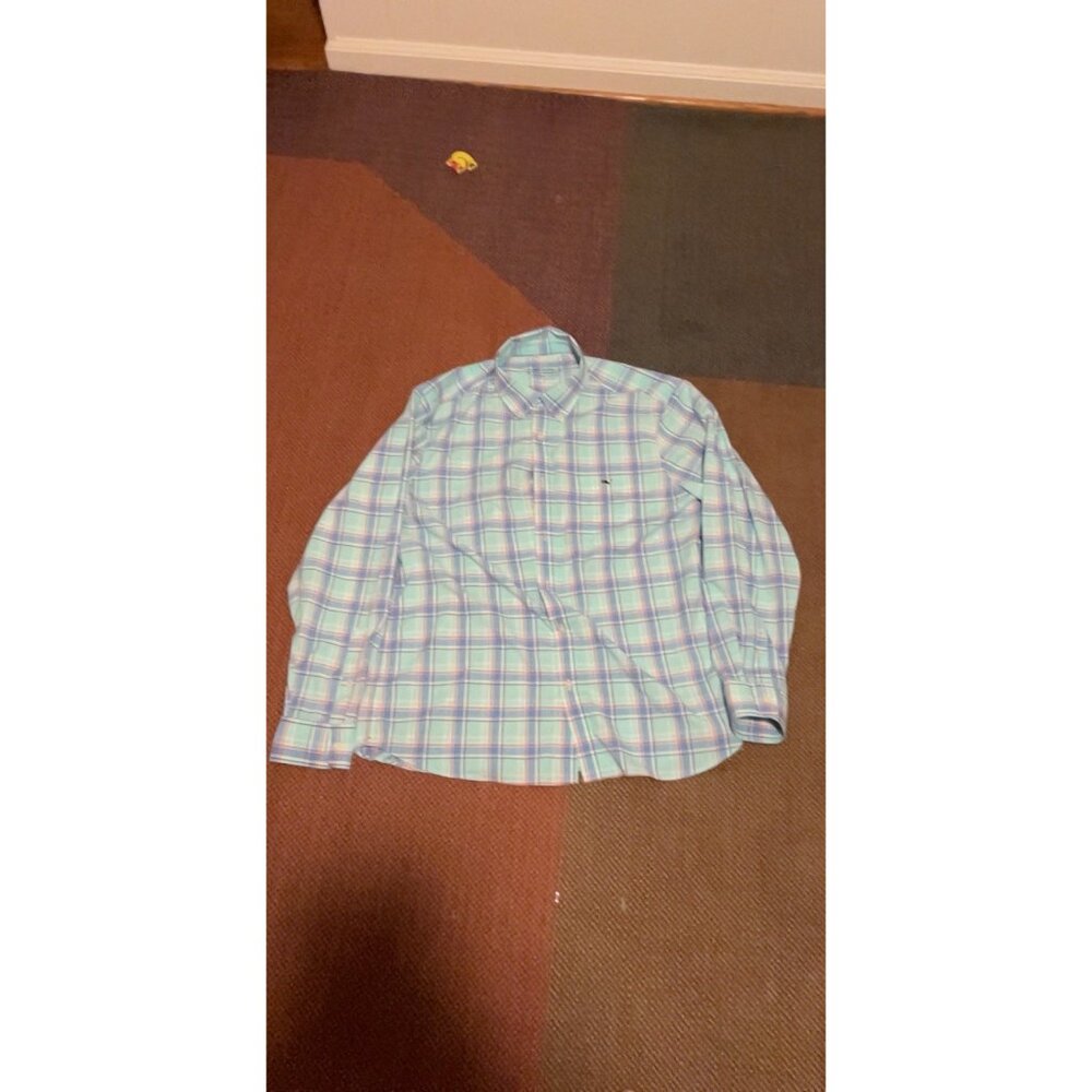 Vineyard Vines Shirt Mens Large L Plaid OTG On-the-go Performance Button Down